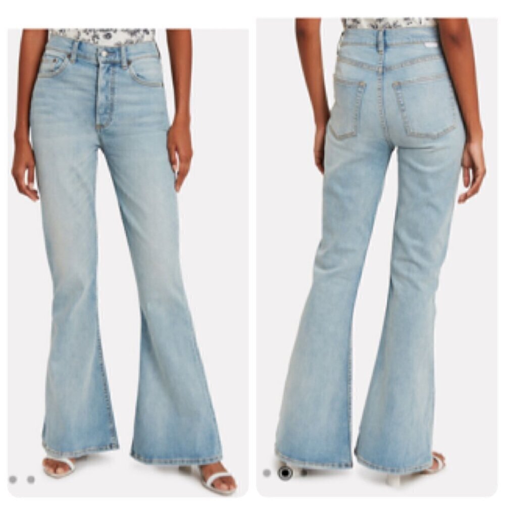 Boyish The KINGSLEY Womens High-Rise Flare Jeans Sz 26 in GONE WITH THE WIND